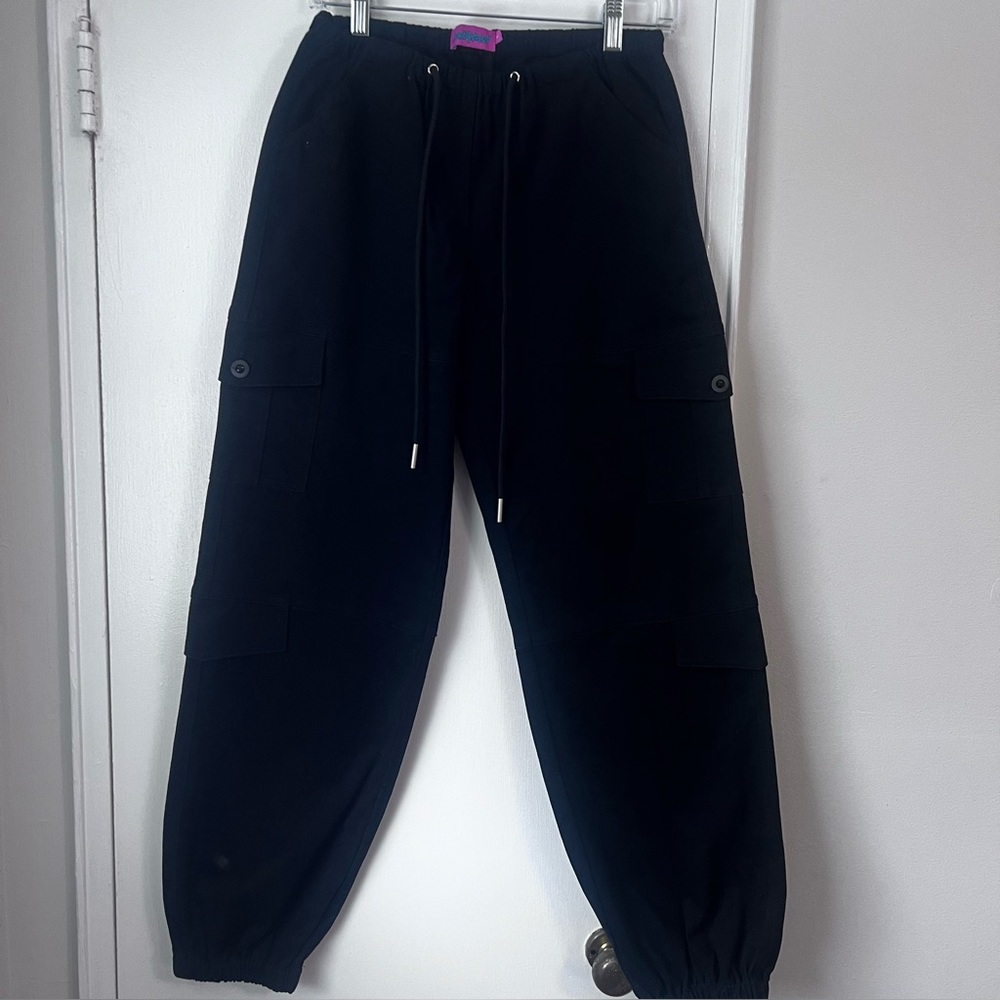 EDIKTED NEW Denver Relaxed Cargo Pants - Black - 100% cotton - Size Small - NWT